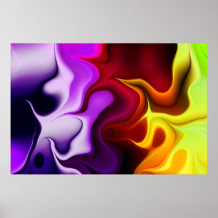 Póster Llamas abstractas coloridas