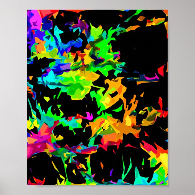 Póster Llamas coloreadas (Frente)