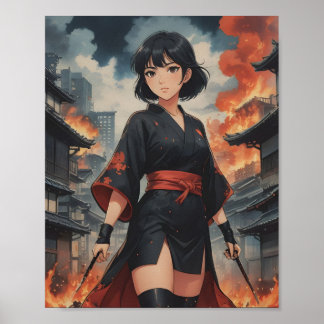 Póster llamas de resolución