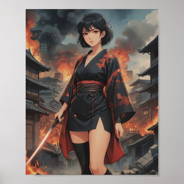 Póster llamas de resolución 2 (Frente)