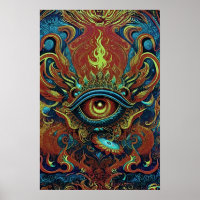 Llamas visionarias: Poster de ojos espirituales
