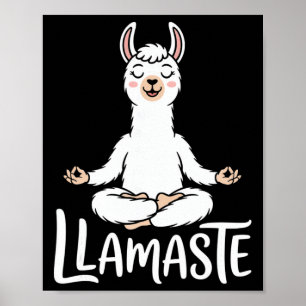 Póster Llamaste Funny Llama Yoga Meditación Namaste Juego
