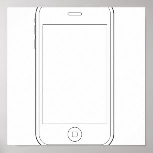 Póster llano del teléfono