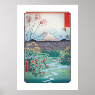 Póster Llanura de Hiroshige Ōtsuki en la provincia de Kai