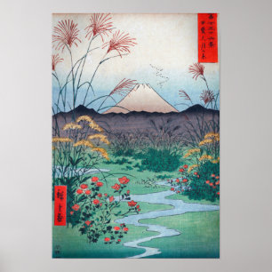 Póster Llanura de Hiroshige Ōtsuki en la provincia de Kai