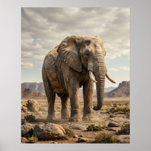 Póster Llanuras Antiguas del Elefante de Piedra