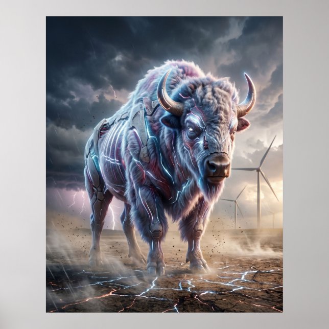 Póster Llanuras de la Tormenta del Bisonte Holograma (Frente)