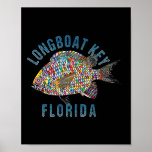 Póster Llave de bote, Florida Beach Design _ Illu de recu