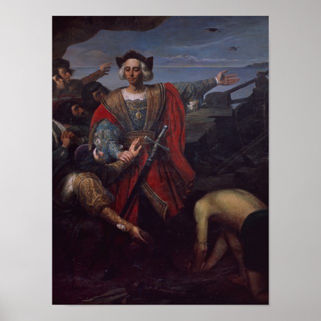 Póster Llegada de Cristóbal Colón a América (Frente)