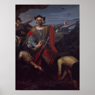 Póster Llegada de Cristobal Colon en América