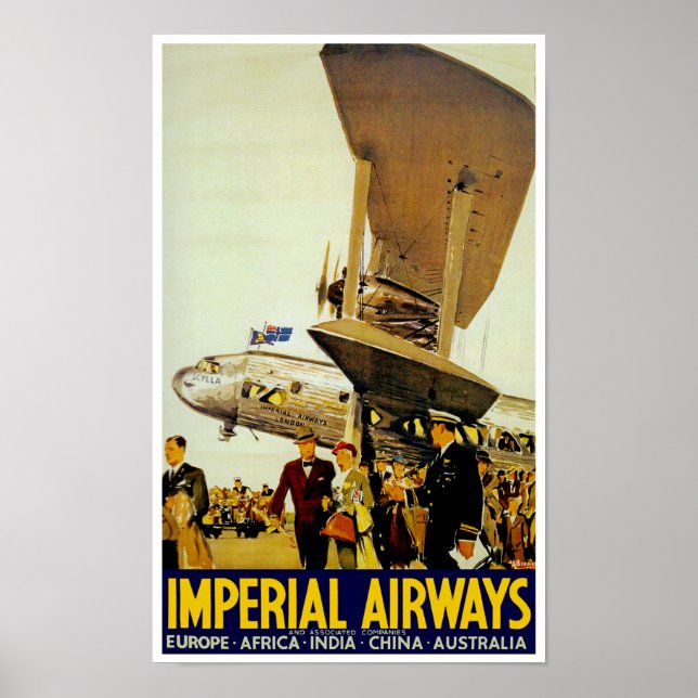 Póster Llegada de Imperial Airways (Frente)