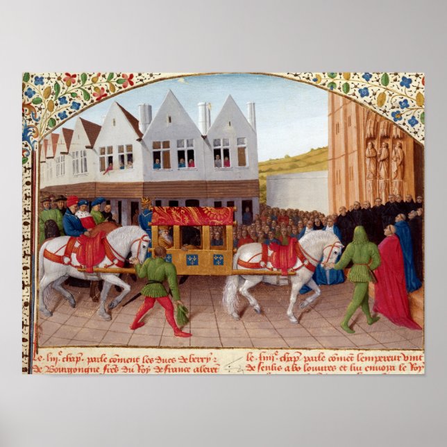 Póster Llegada del emperador Carlos IV (Frente)