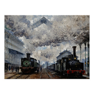 Póster Llegada del tren de Normandía