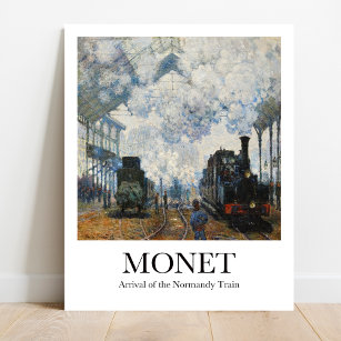 Póster Llegada del tren de Normandía por Claude Monet
