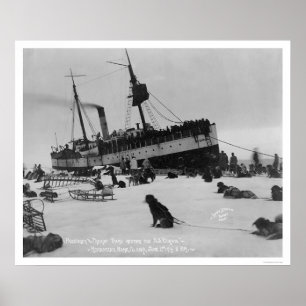 Póster Llegada Nome, Alaska 1914 de la nave