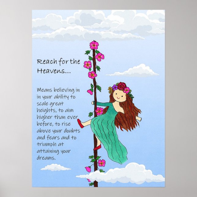 Póster Llegar al Poster del cielo (Frente)