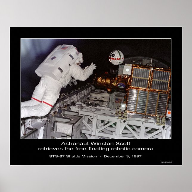 Póster Llegó el astronauta Winston Scott, un robot flotan (Frente)