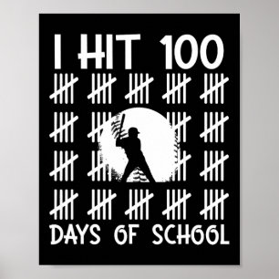 Póster Llegué a 100 Días de Escuela Bysebyll 100º Día de 
