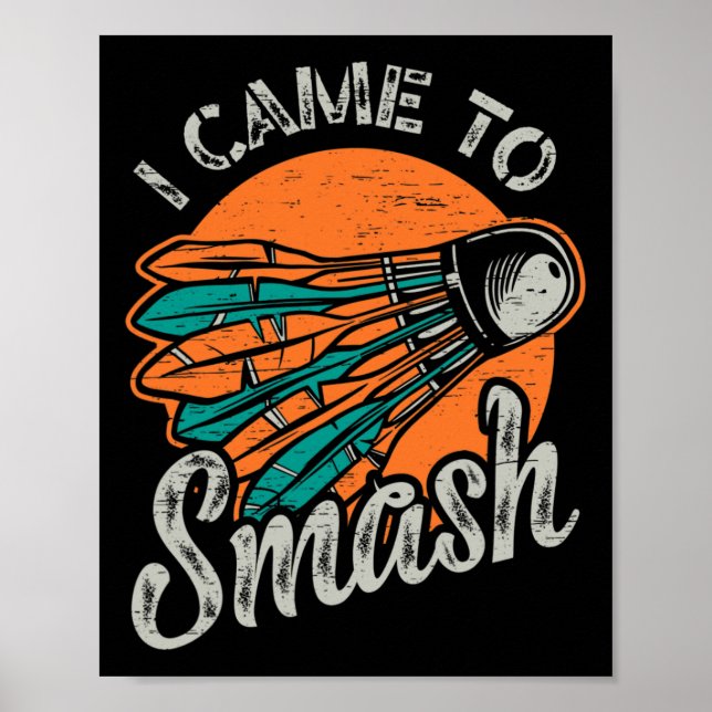 Póster Llegué A Smash Team Badminton (Frente)
