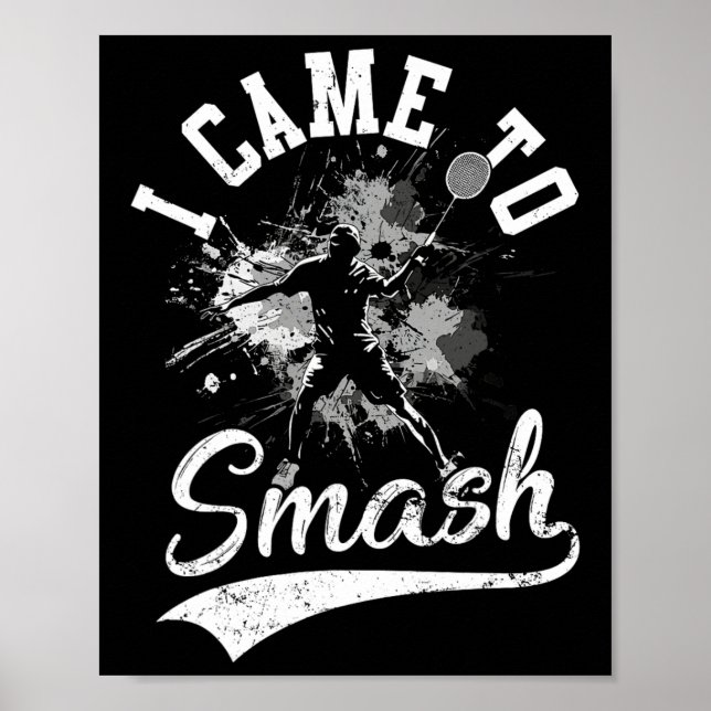 Póster Llegué A Smash Team Player Badminton Shuttle Spor (Frente)