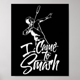 Póster Llegué A Smash Team Player Badminton Shuttle Spor