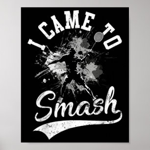 Póster Llegué A Smash Team Player Badminton Shuttle Spor