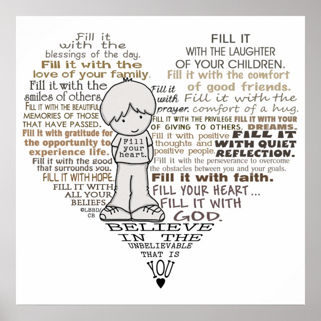 Póster Llena tu corazón (Frente)