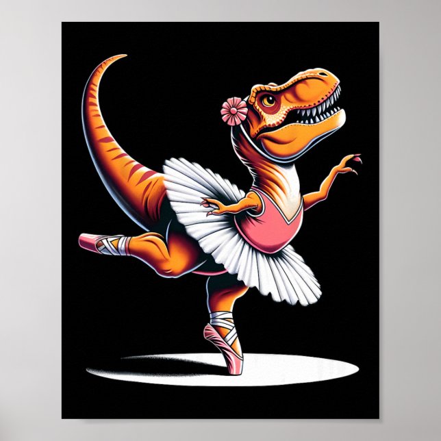 Póster Llerina T-rex Dancing  (Frente)