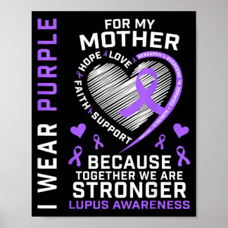 Póster Lleva Morado Por La Cinta De Conciencia Del Lupus