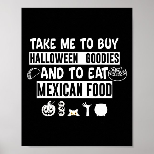 Póster Llévame a comprar cosas buenas de Halloween y a co (Frente)