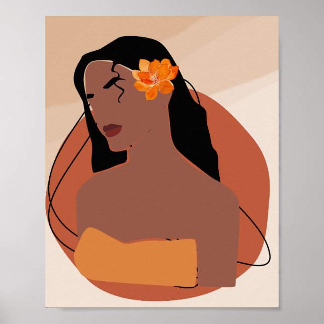 Póster Llévame a Hawaii, mujer sin rostro de Boho (Frente)
