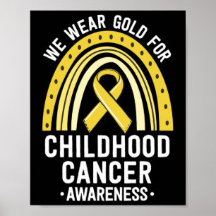 Póster Llevamos Oro Cáncer Infantil Coincidencia de Conci