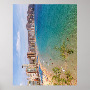 Póster Llevant Beach, Benidorm, Costa Blanca, España