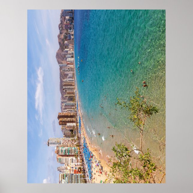 Póster Llevant Beach, Benidorm, Costa Blanca, España (Frente)