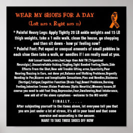 Póster LLEVAR MIS ZAPATOS POR UN DÍA(Tamaño izquierdo 9..