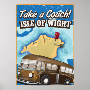 Póster Llevar un entrenador a la Isla de Wight