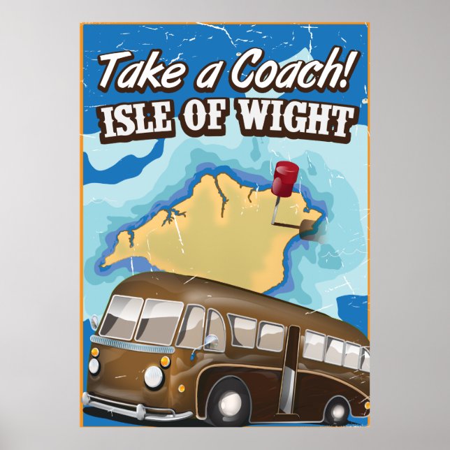 Póster Llevar un entrenador a la Isla de Wight (Frente)