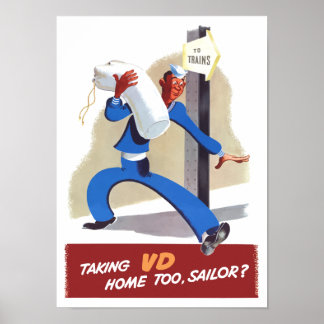 Póster Llevar VD a casa a marinero