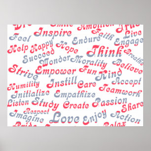 Póster Llévelo las palabras de motivación del corazón