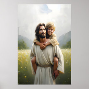 Póster Llévenme Jesús y Niño Jesús y Niños Cristianos