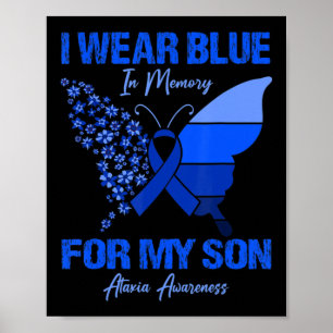 Póster Llevo Azul En Memoria Para Mi Hijo Conciencia De A