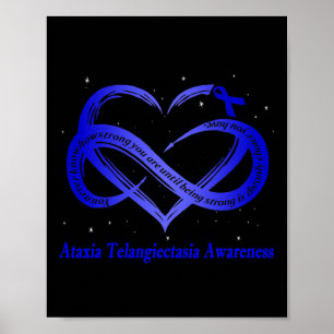 Póster Llevo Azul Para La Conciencia De Ataxia Telangiect