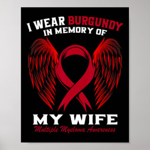 Póster Llevo Burgundy En Memoria De Esposa Mieloma Múltip