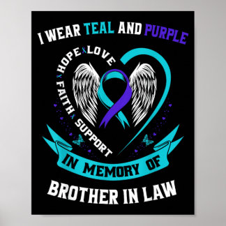 Póster Llevo Camiseta Conciencia Purpura Verde Hermano Po