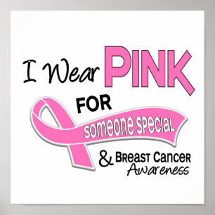 Póster Llevo el rosa para alguien cáncer de pecho