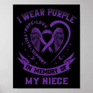 Póster Llevo Morado En Memoria De Mi Sobrina Conciencia D