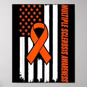 Póster Llevo naranja para la conciencia de la esclerosis