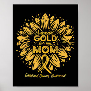 Póster Llevo oro por mi mamá - Girasol dorado infancia