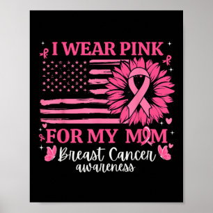 Póster Llevo Pink A Mi Mamá Concienciar Sobre El Cáncer D