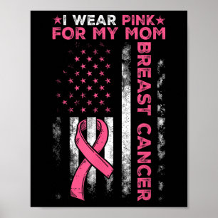 Póster Llevo Pink A Mi Mamá Concienciar Sobre El Cáncer D